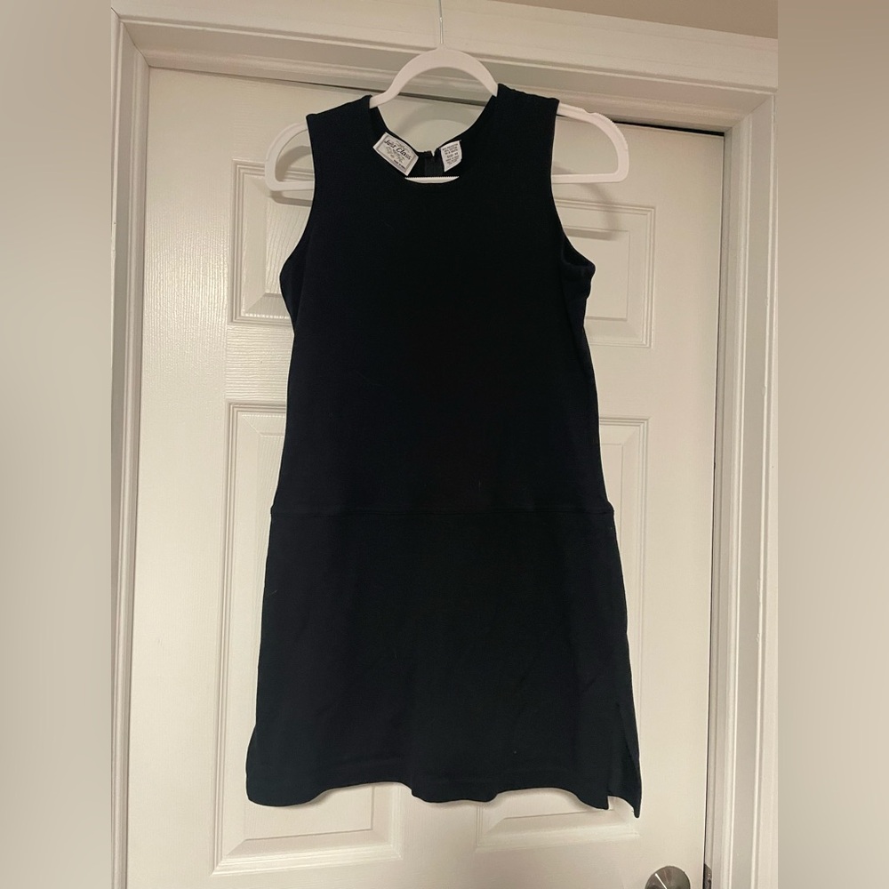 Elegant Black Sleeveless Skort Dress